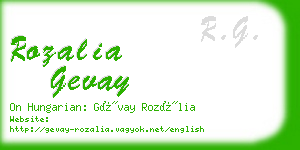 rozalia gevay business card